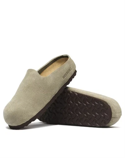 Birkenstock - Amsterdam Wrapped Suede Leather Sandal - Taupe